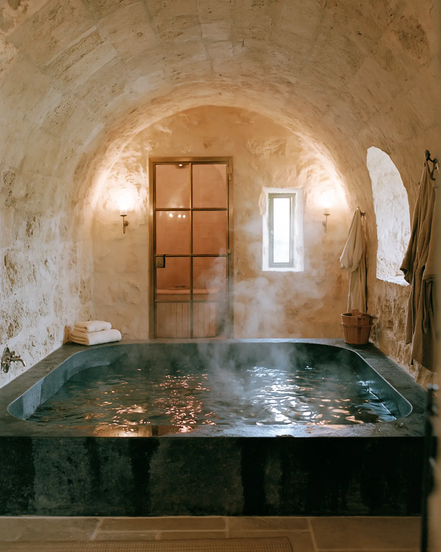 Spa in a vaulted outbuilding