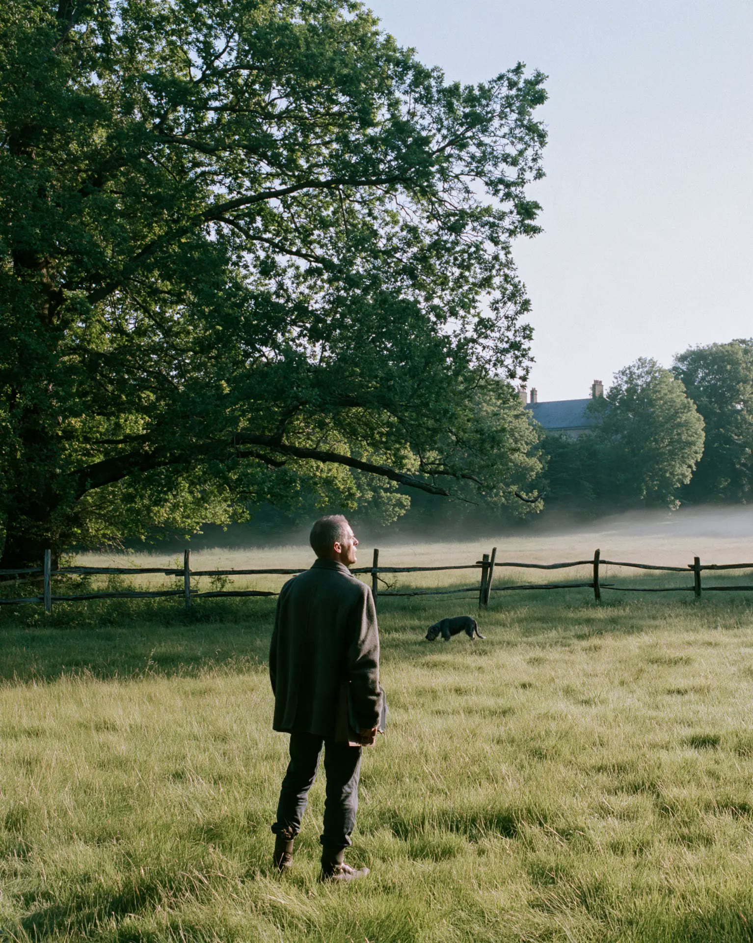 The Belcourt Watch, a forester walking the estate's park